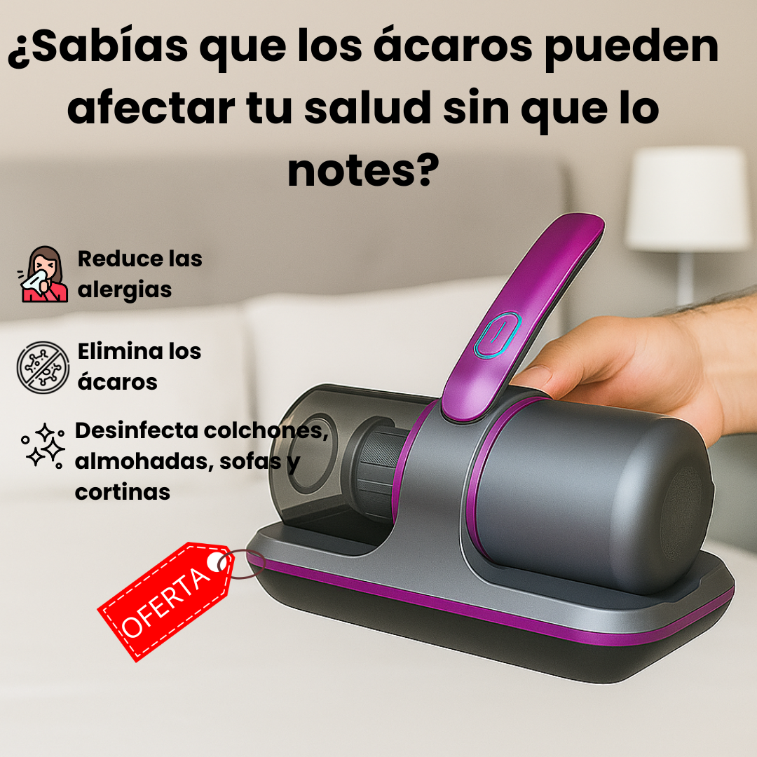 Aspiradora HygieniClean™ Profunda Eliminación de Ácaros 🔥 34% OFF Pocas unidades 🔥