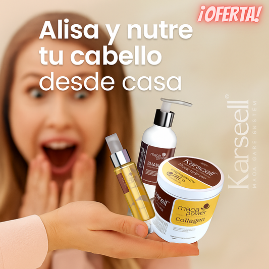 COMBO KARSEELL™  - Shampoo + Botox + Aceite Maca - NUTRICION PROFUNDA 🔥ULTIMAS UNIDADES,  ALTA DEMANDA POR 50% OFF🔥