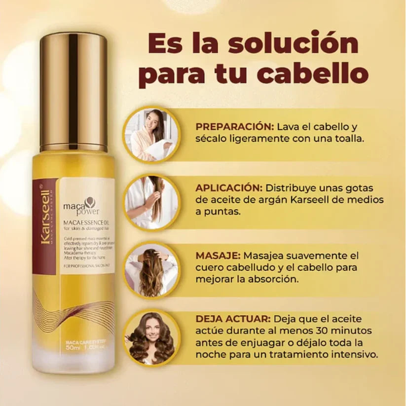 COMBO KARSEELL™  - Shampoo + Botox + Aceite Maca - NUTRICION PROFUNDA 🔥ULTIMAS UNIDADES,  ALTA DEMANDA POR 50% OFF🔥
